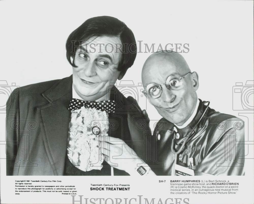 1981 Press Photo Barry Humphries and Richard O\'Brian costar in \