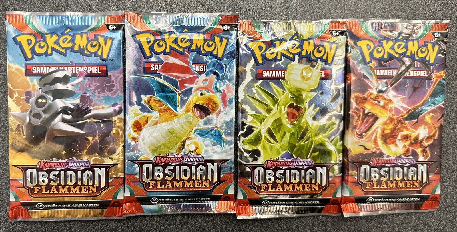 Pokemon Obsidian Flames Booster Pack - German - Chance for Glurak Original Packaging & New