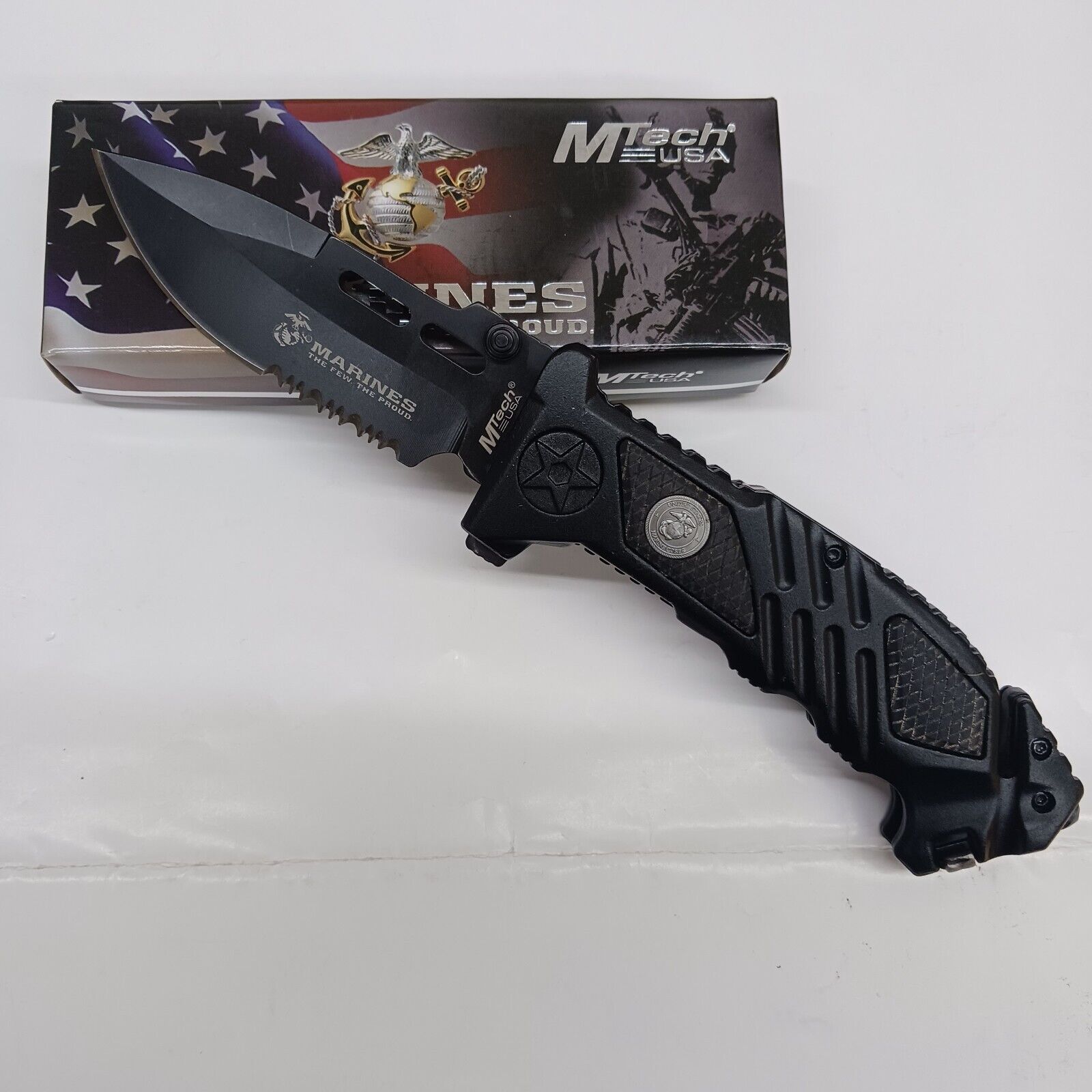 Knife MTECH USMC SPRING ASSISTED 8.75\