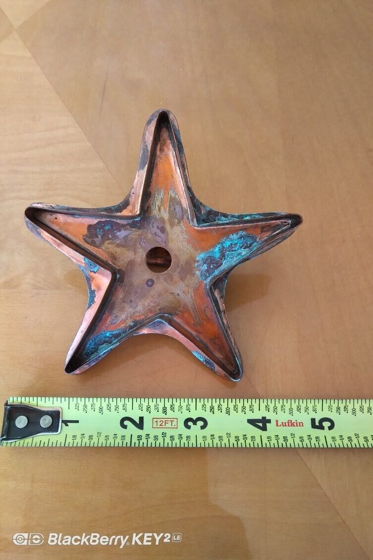 Michael Bonne copper cookie cutter  flatback handle star