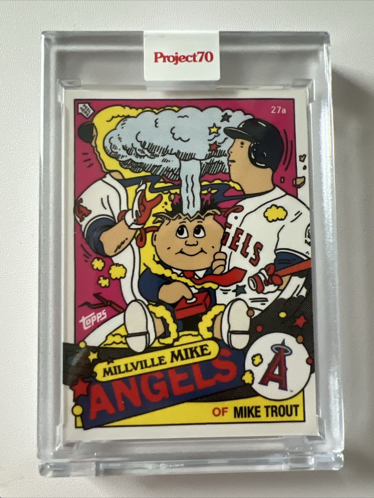 2021 Topps Project 70 MIKE TROUT Adam Bomb GPK by Ermsy #357 Garbage pail kids