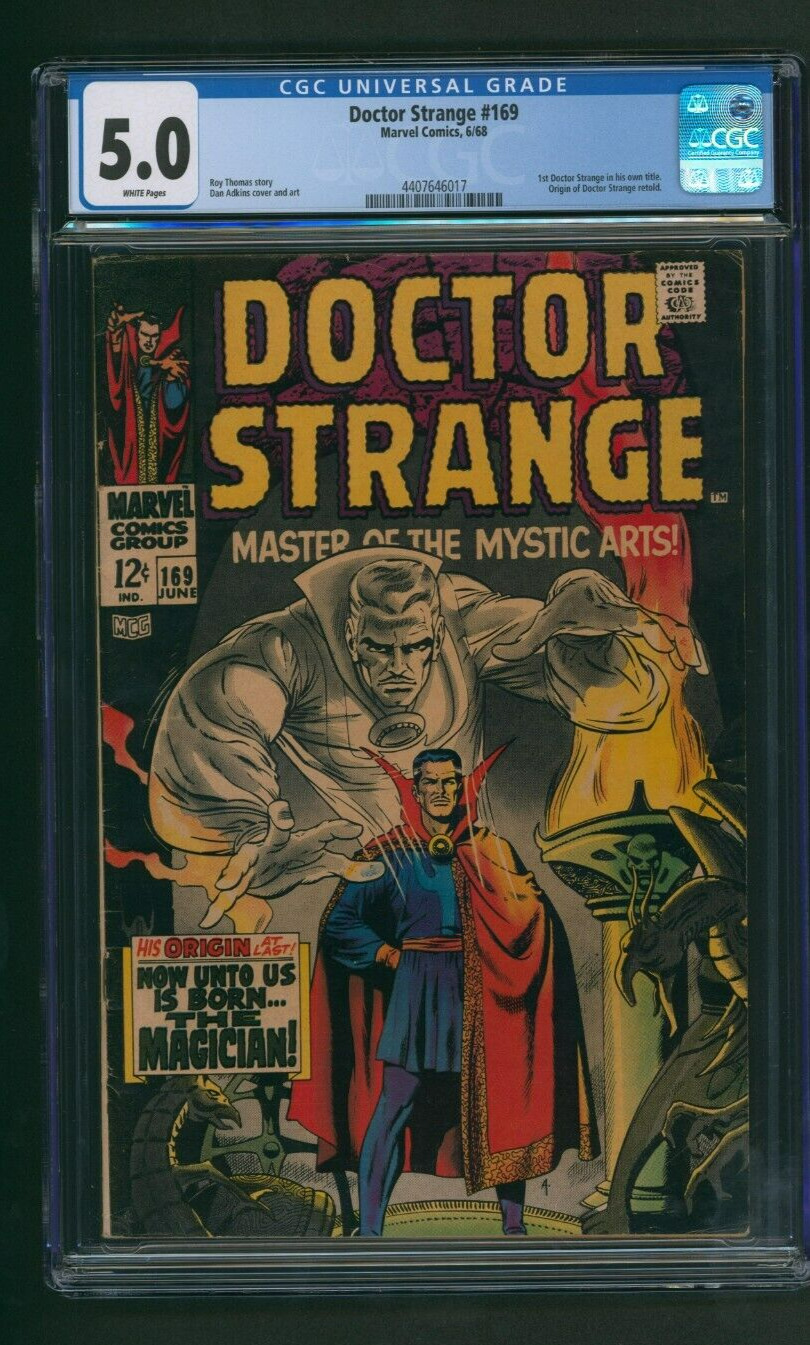 Doctor Strange #169 CGC 5.0 WHITE PAGES 1968 1st Doctor Strange in own title
