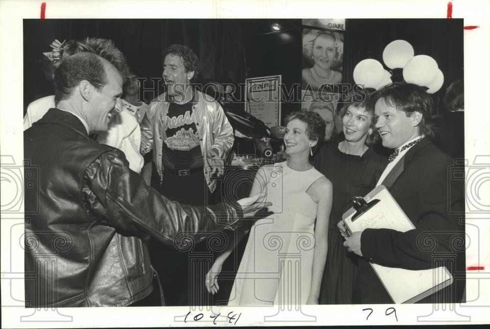 1985 Press Photo Judges at Houston March of Dimes Gourmet Gala with Grease team