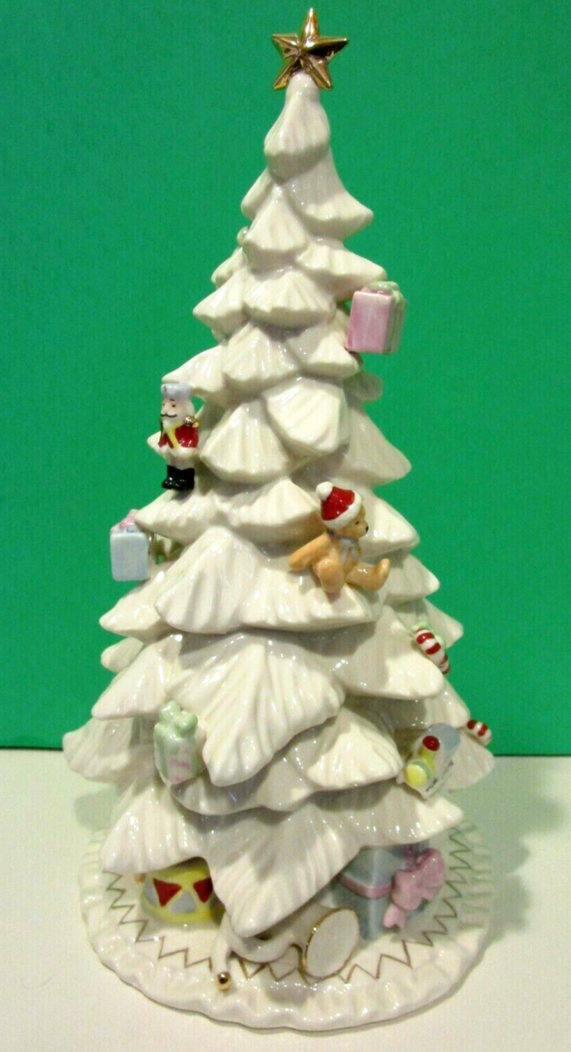 LENOX FIREPLACE COLLECTION - CHRISTMAS TREE - 12 inch - Sculpture --  NEW in BOX