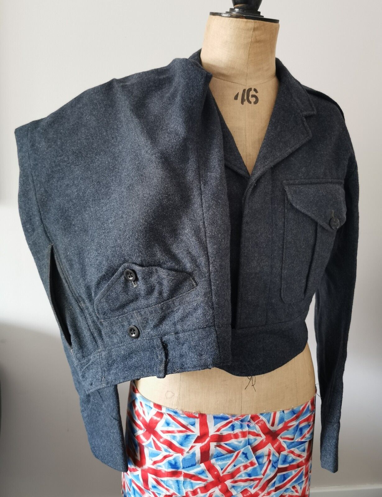 1952 Royal Air Force RAF Issued Blouse No 2 Home Dress Size 10 Including Trouser