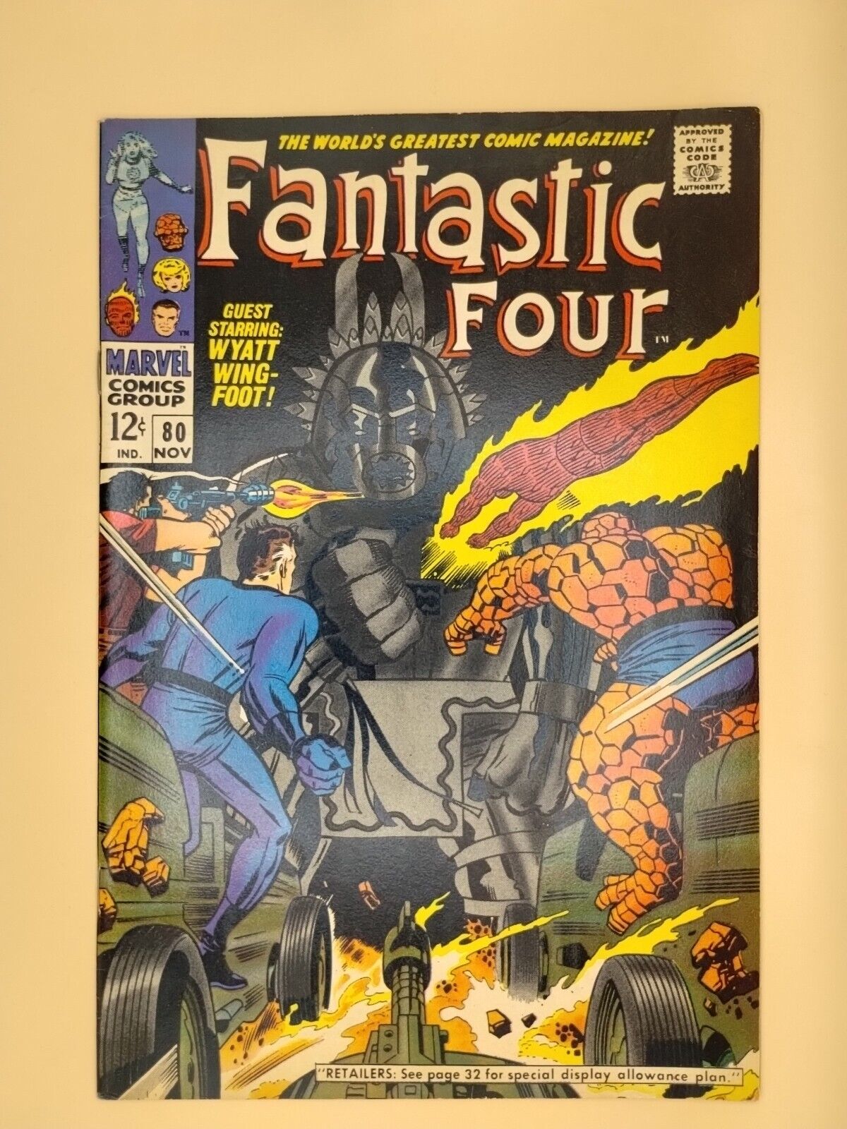 FANTASTIC FOUR #80 Marvel Comics 1968 1st Tomazooma. Nice Comic 