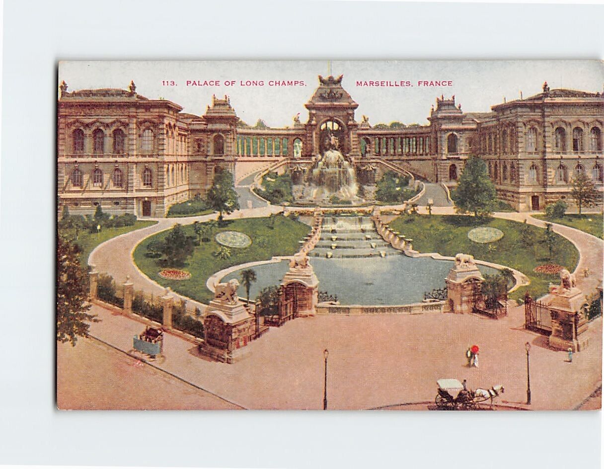 Postcard Palace Of Long Champs Marseille France