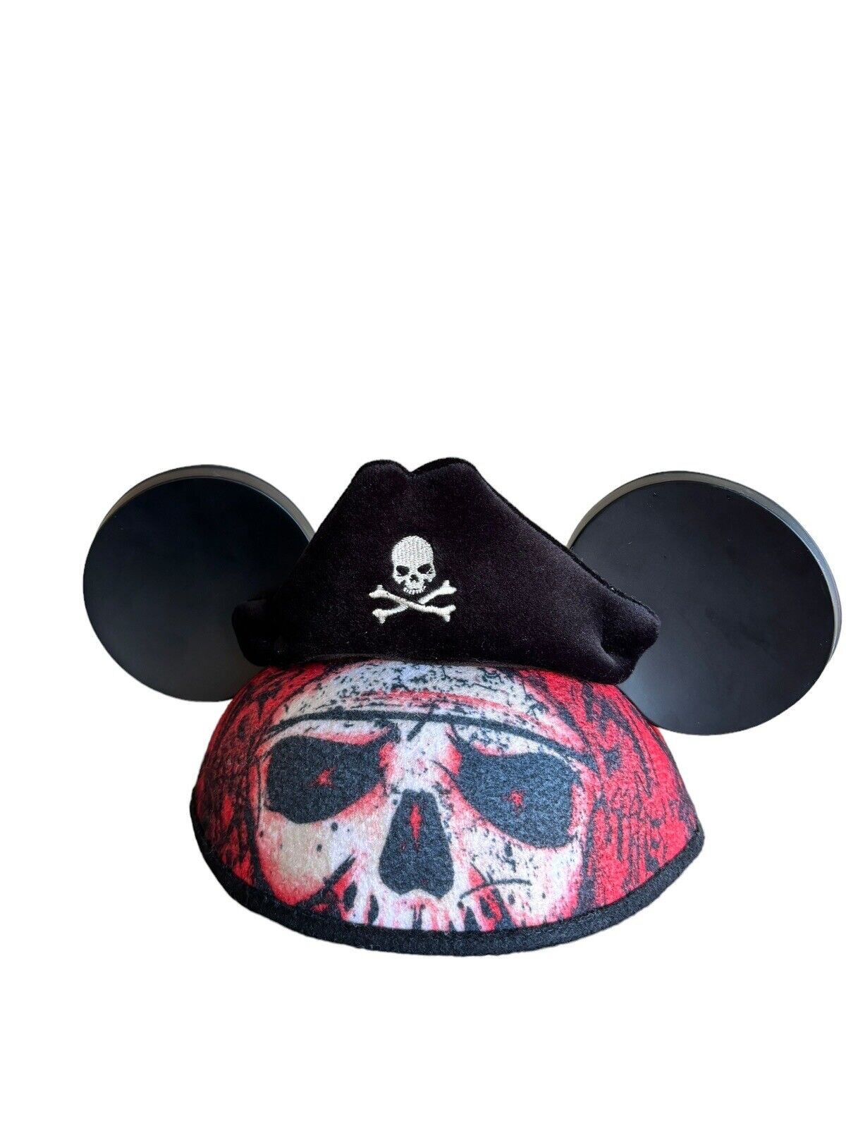 Disney Pirates of the Caribbean Adult Ear Hat Skull and Crossbones