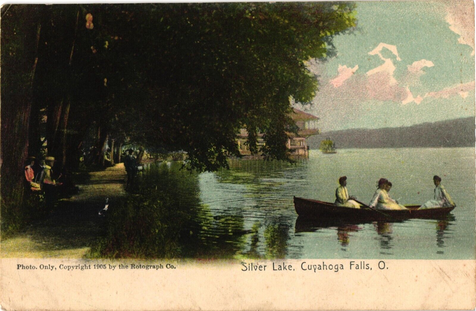 Vintage Cuyahoga Falls OH Silver Lake 1905 Postcard