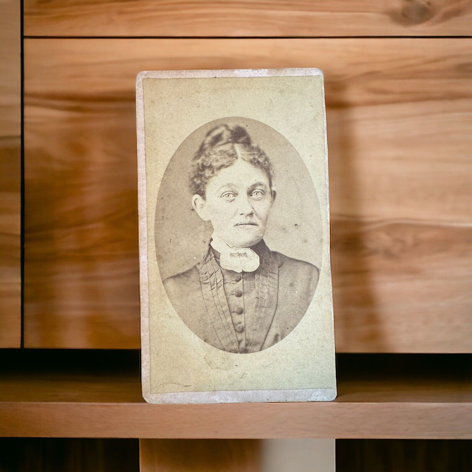 Antique Victorian Cabinet Card Portrait of Woman, Salem, NY