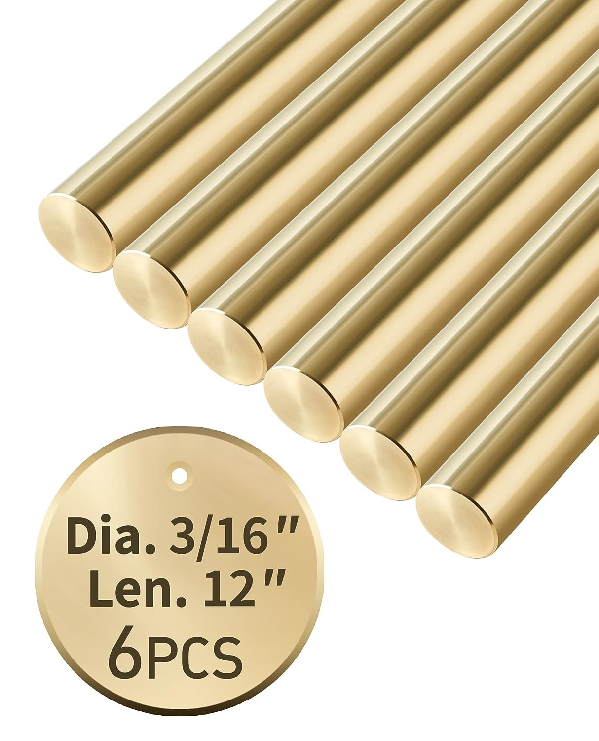 Coolneon Brass Rods 3/16 X 12\