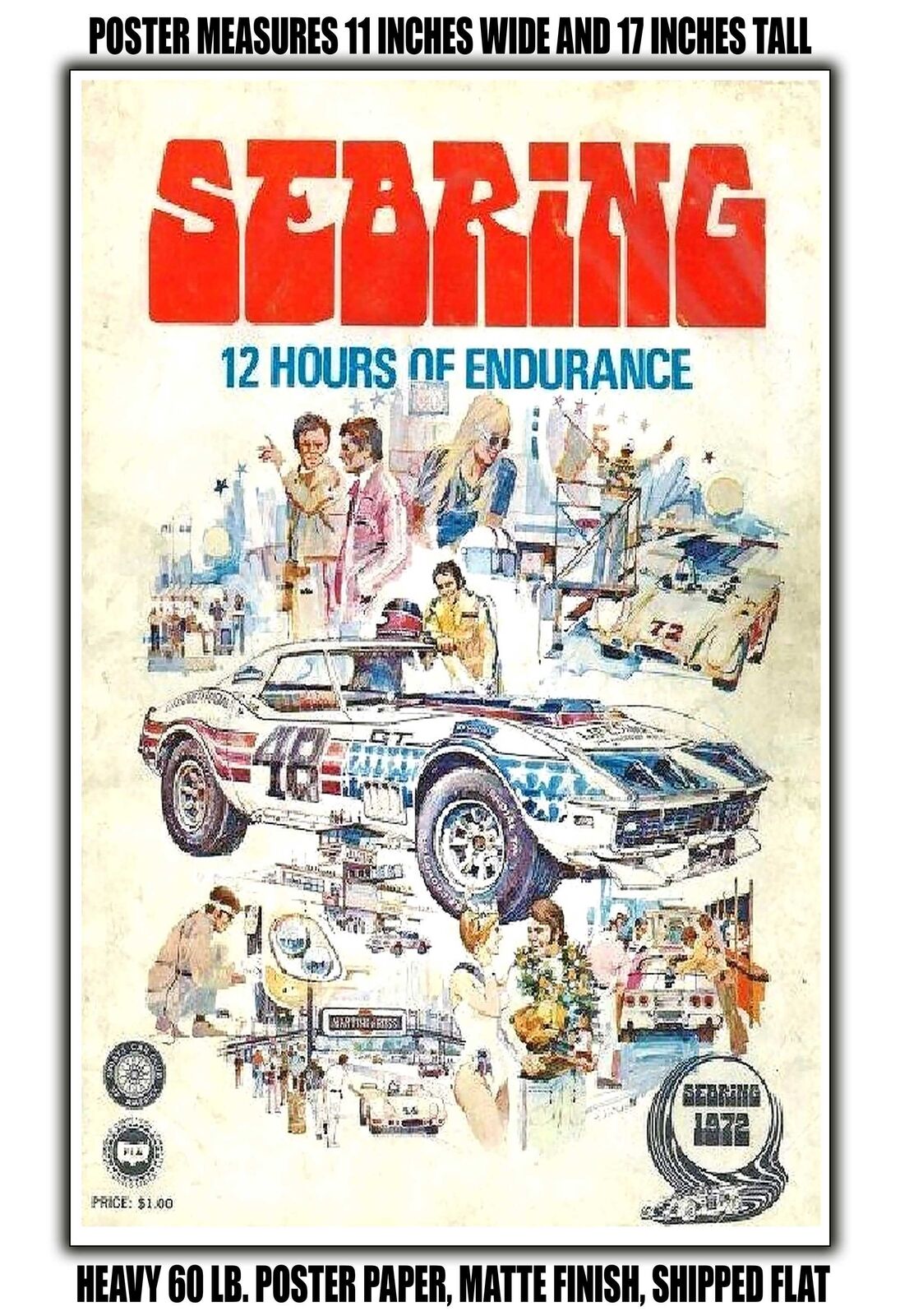 11x17 POSTER - 1972 Sebring 12 Hours of Endurance