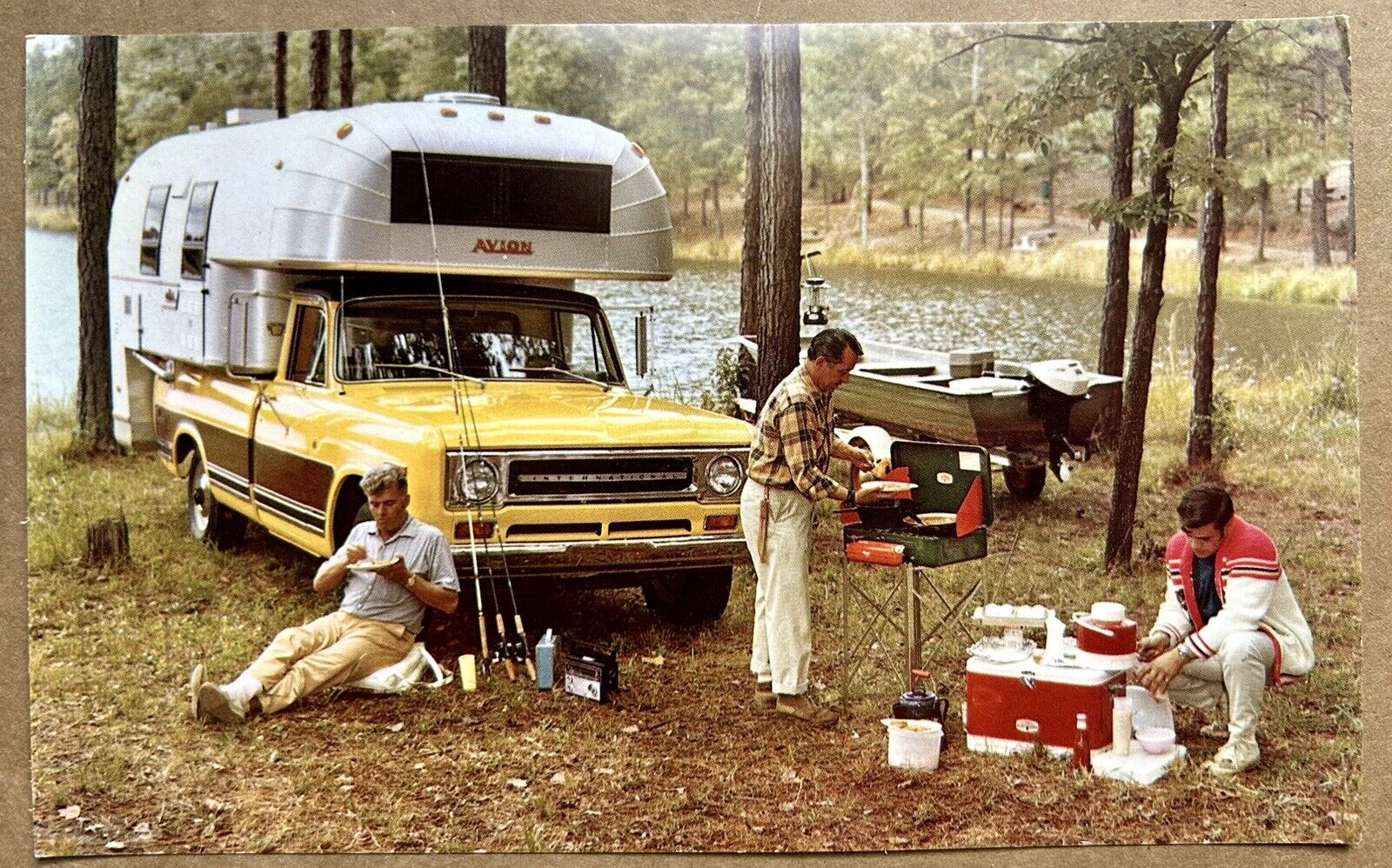 The International Camper Pickups 1970 Promotional postcard.  Vintage