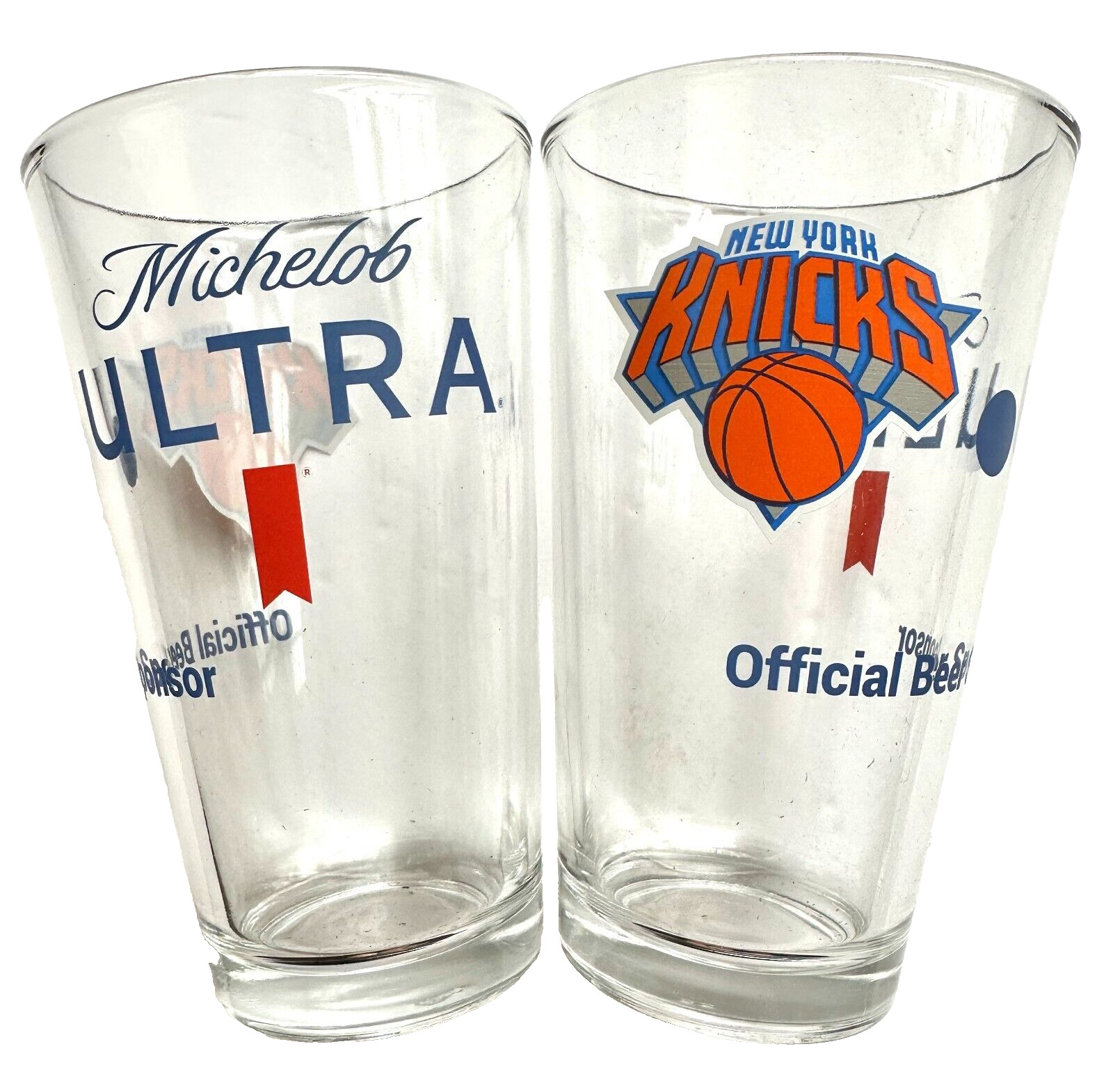 *NEW* MICHELOB ULTRA - NEW YORK KNICKS - NBA - 16 oz BEER PINT GLASS