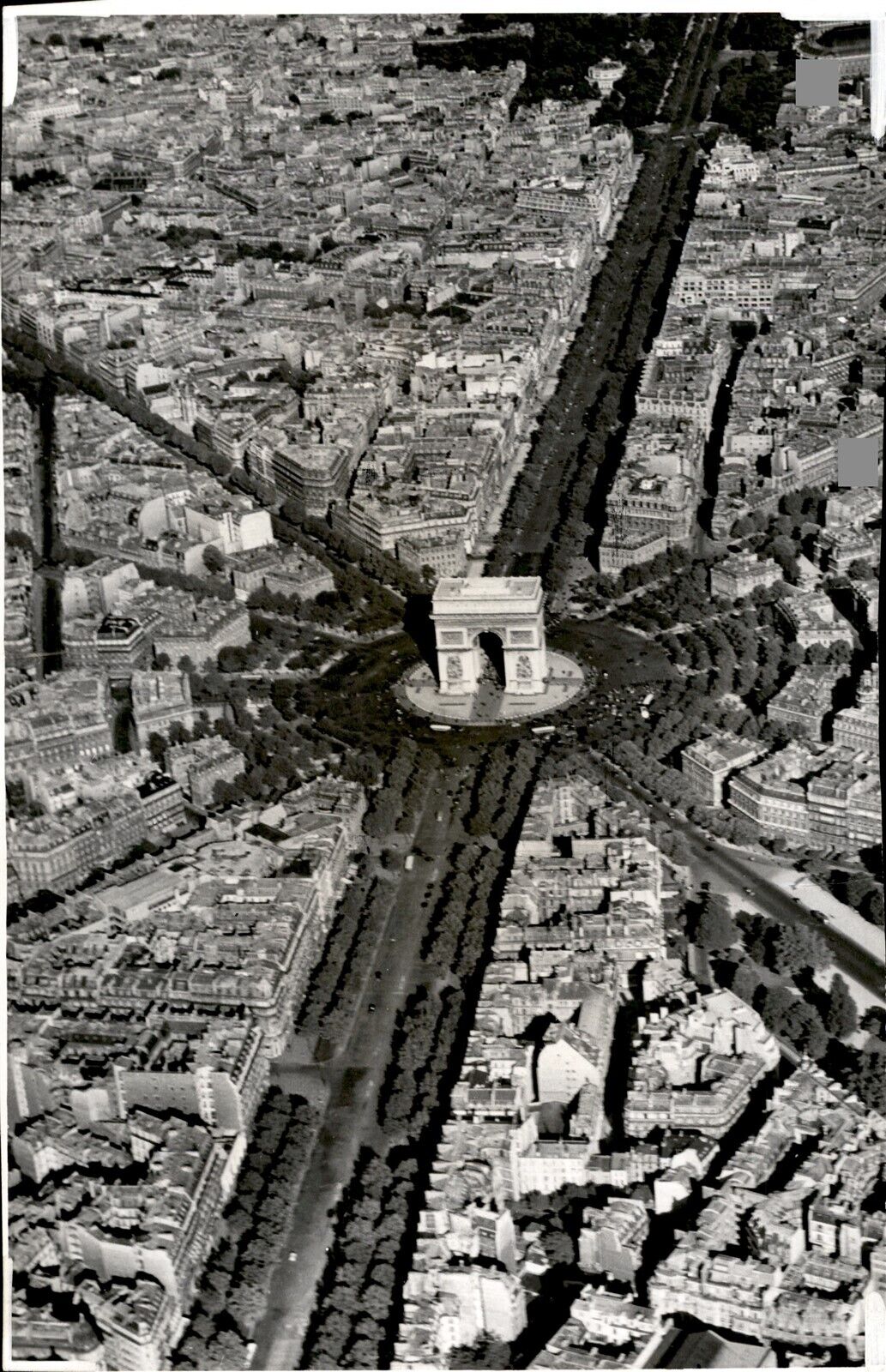 LD279 1952 Original Photo ARC DE TRIOMPHE MONUMENT PARIS FRANCE CHAMPS-ELYSEES