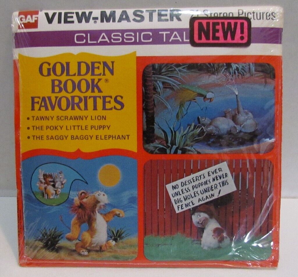 Golden Book Favorites View-Master Pack H 14, 1977, SEALED PACK