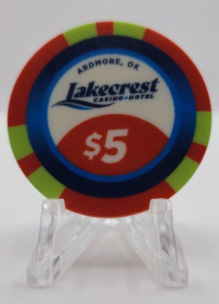 Lakecrest Hotel Casino Ardmore Oklahoma 2024 $5 Chip \