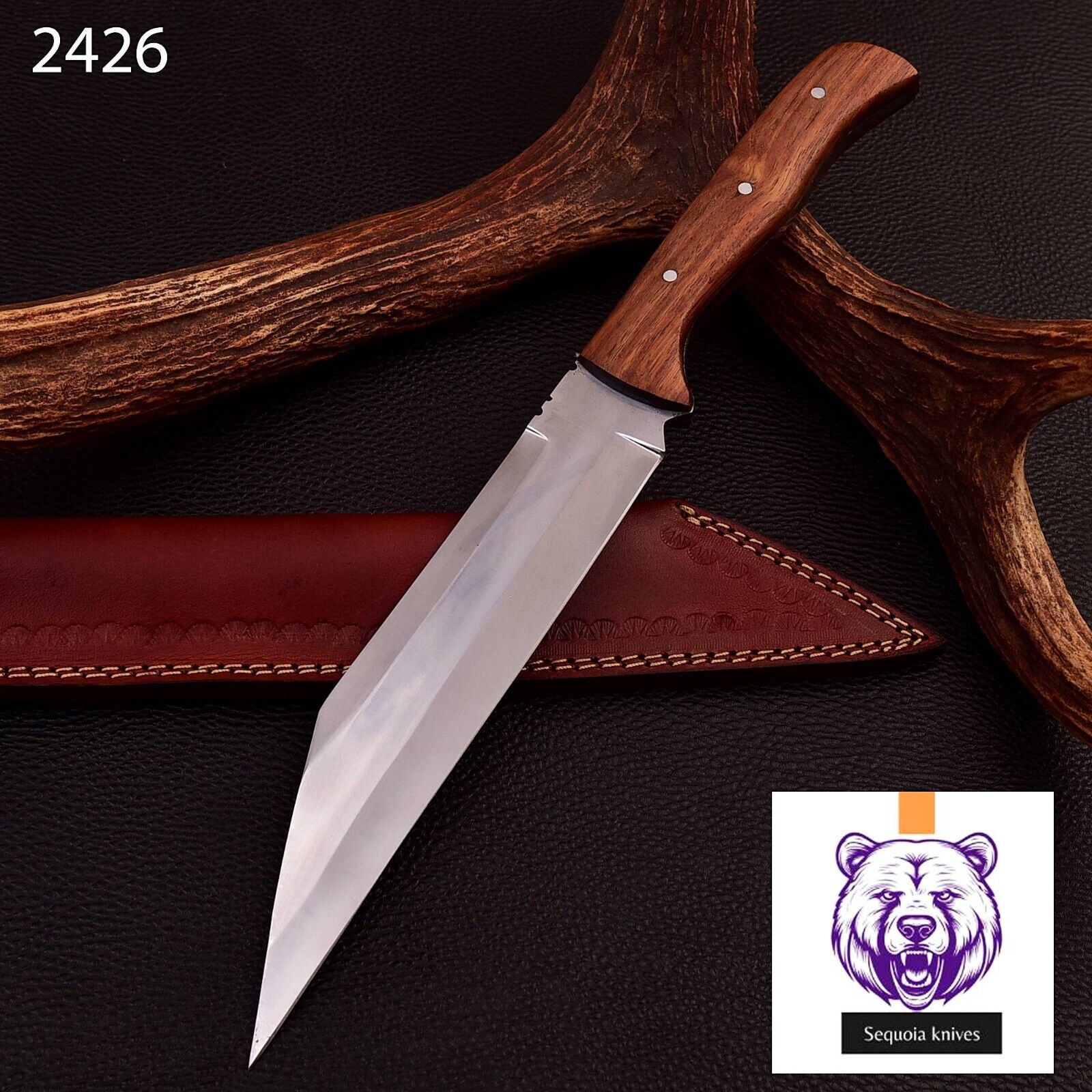 Custom Handmade SEAX Knife | High Carbon Steel D2 HUNTING Knife | CAMPING Knife
