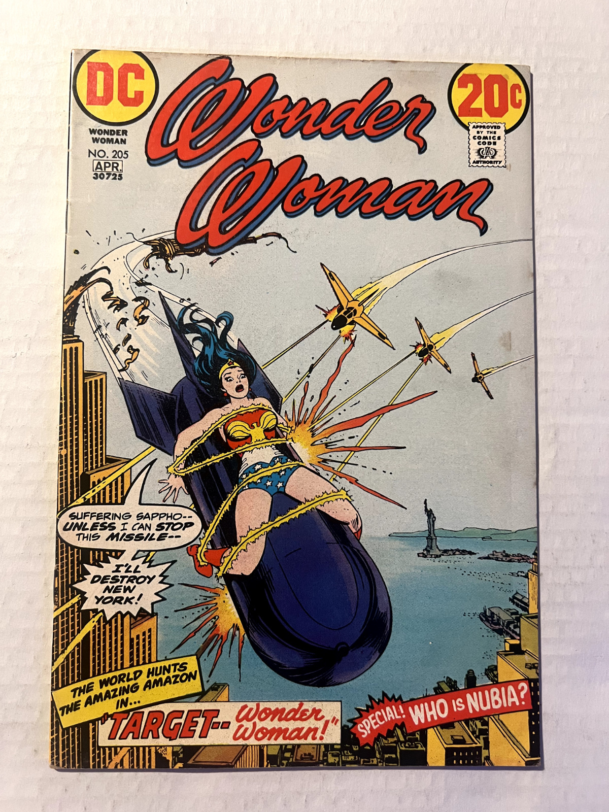 WONDER WOMAN #204 2ND APP OF NUBIA 1ST NUBIA SOLO STORY NICK CARDY COVER 1973