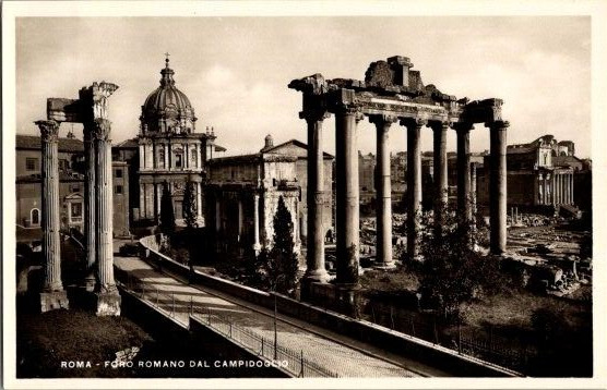 Postcard  Roman Forum With New Excavations, Roman Ruins, Rome, Italy RPPC