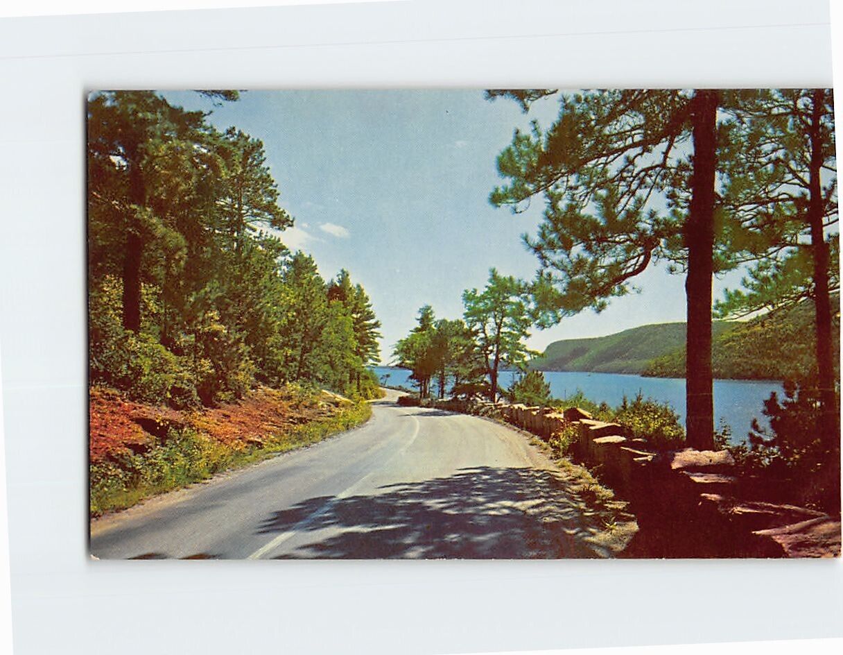 Postcard Somes Sound and Sargent Drive looking Southeast Maine USA