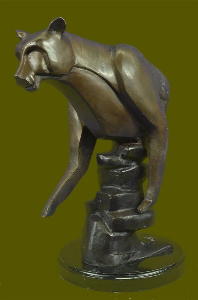 CLEARANCE SALE Abstract Jaguar Panther Lion Bronze Sculpture Art Decor Gift
