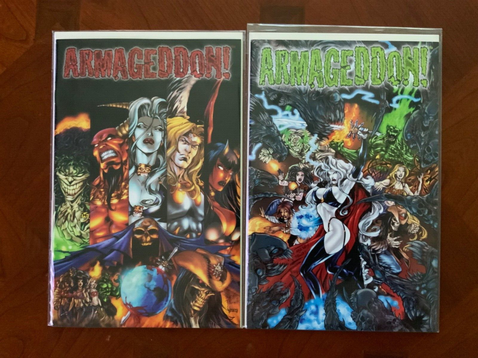 Armageddon 1 and2 Chaos Comics Lady Death Evil Ernie Purgatori 1999 series VF-NM