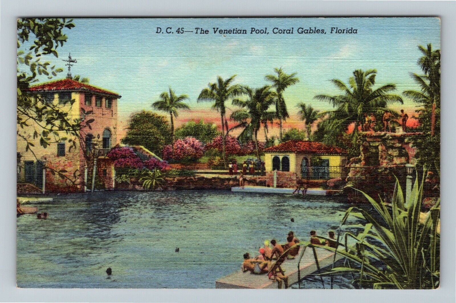 Coral Gables, FL-Florida, The Venetian Pool Vintage Souvenir Postcard