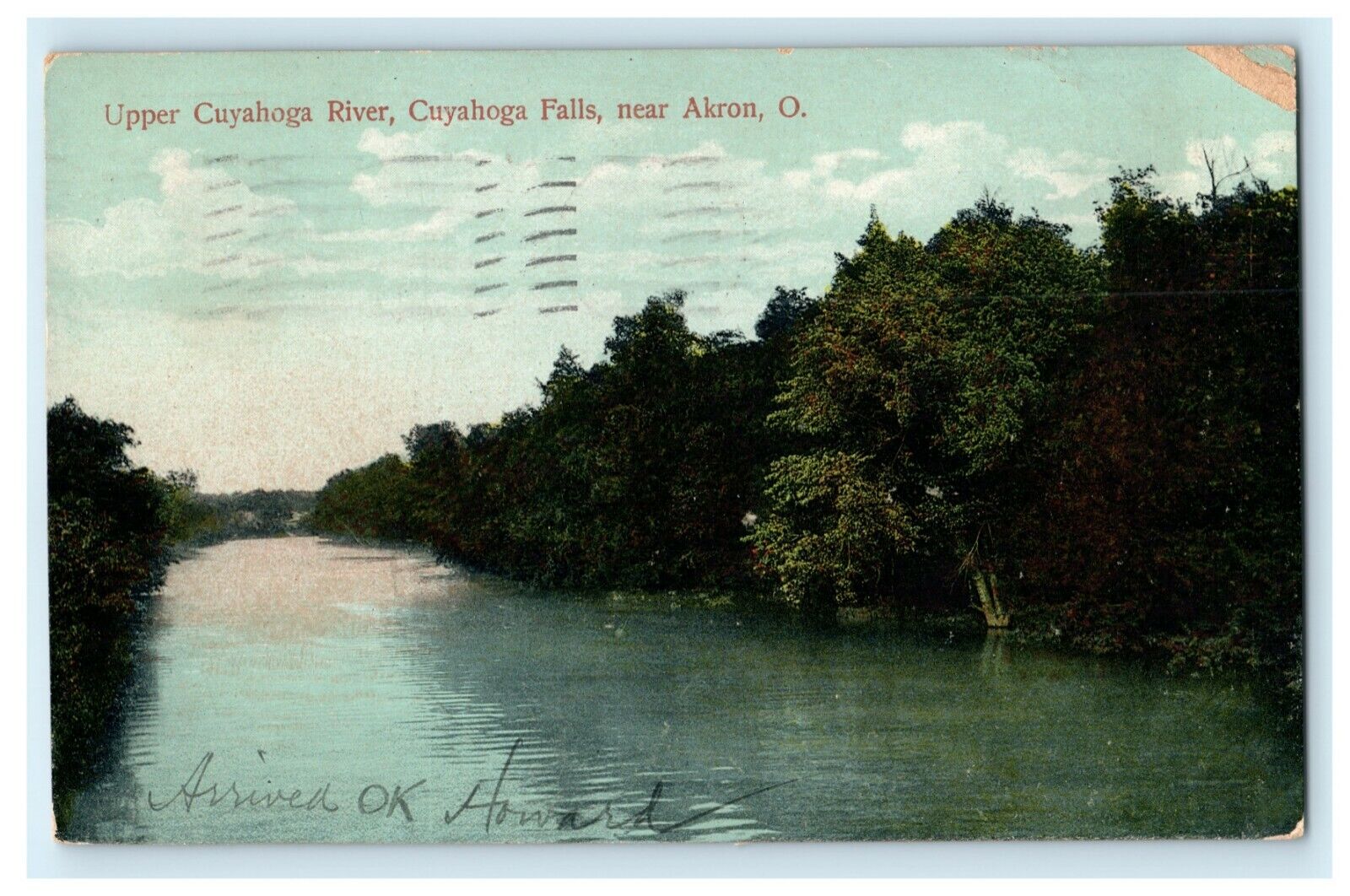1910 Upper Cuyahoga River Falls Akron Ohio Antique Postcard