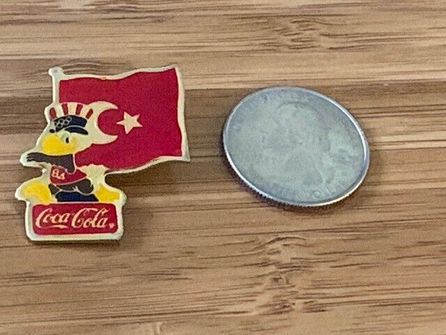 Coca Cola Pin “Turkey” 1984 Olympics International Flag Pin Series Los Angeles