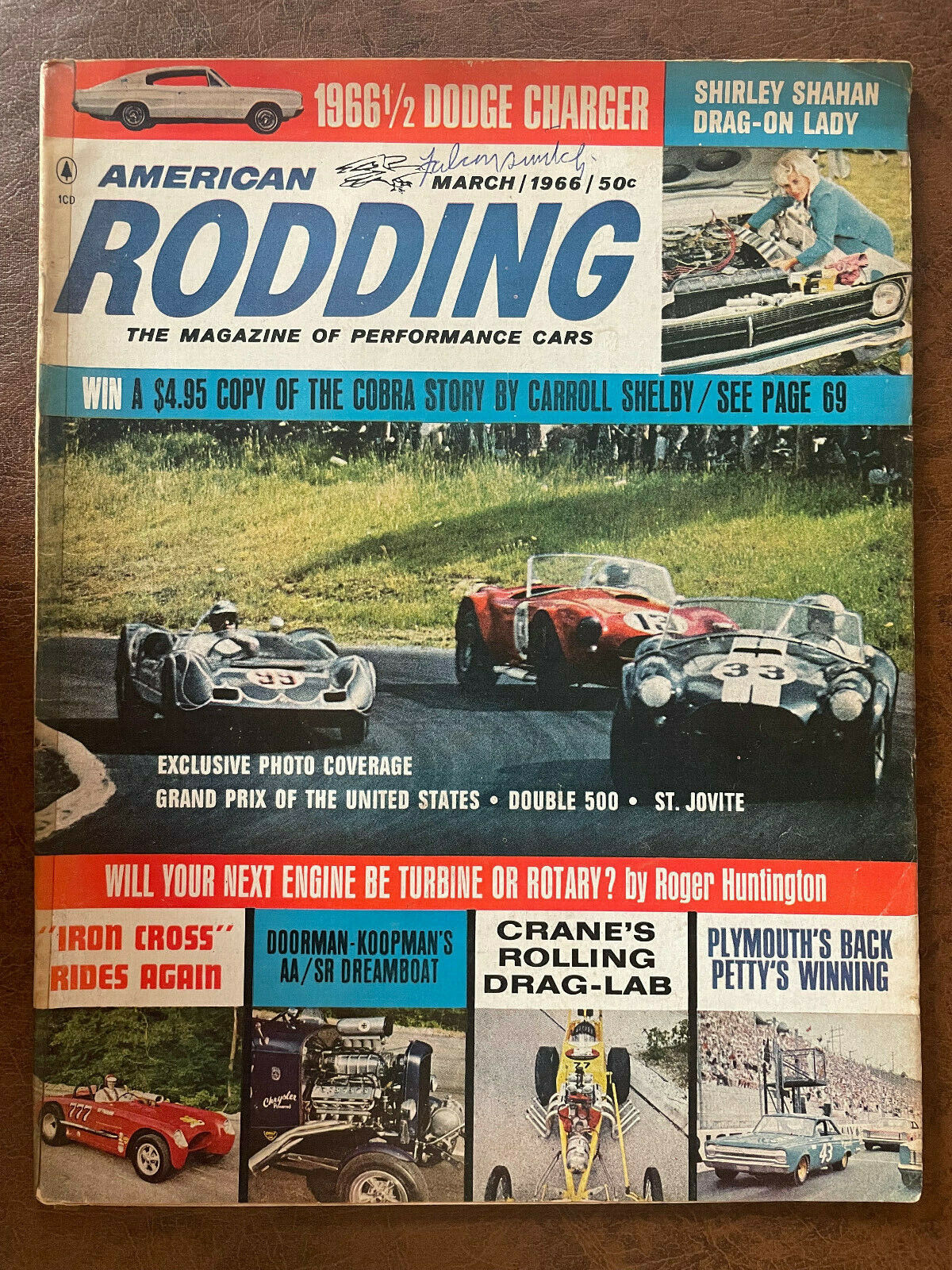 AMERICAN RODDING Magazine Of Performance Cars March 1966 Dodge Charger Shelby