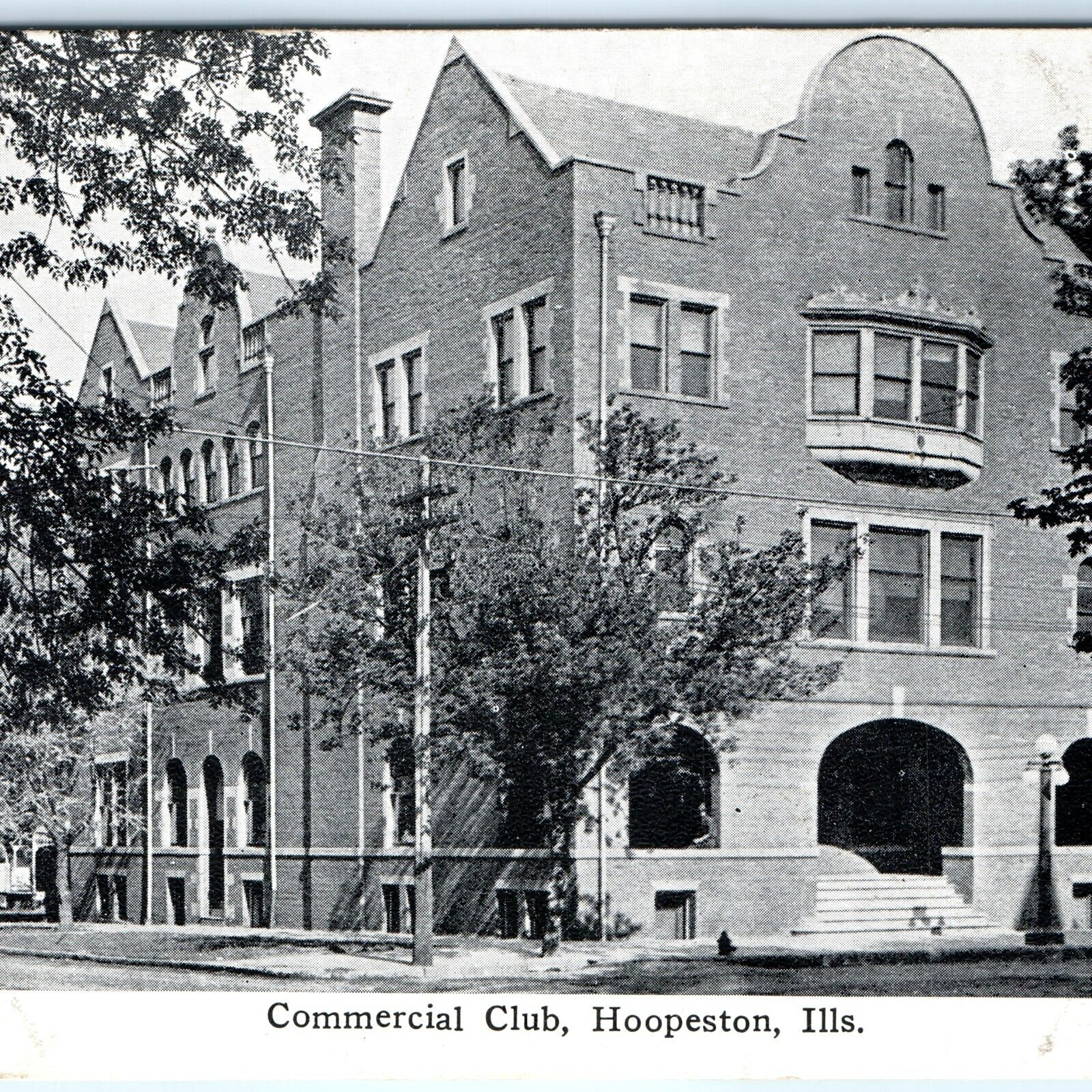 c1910s Hoopeston, Ills Commercial Club Litho Photo Postcard IL A158