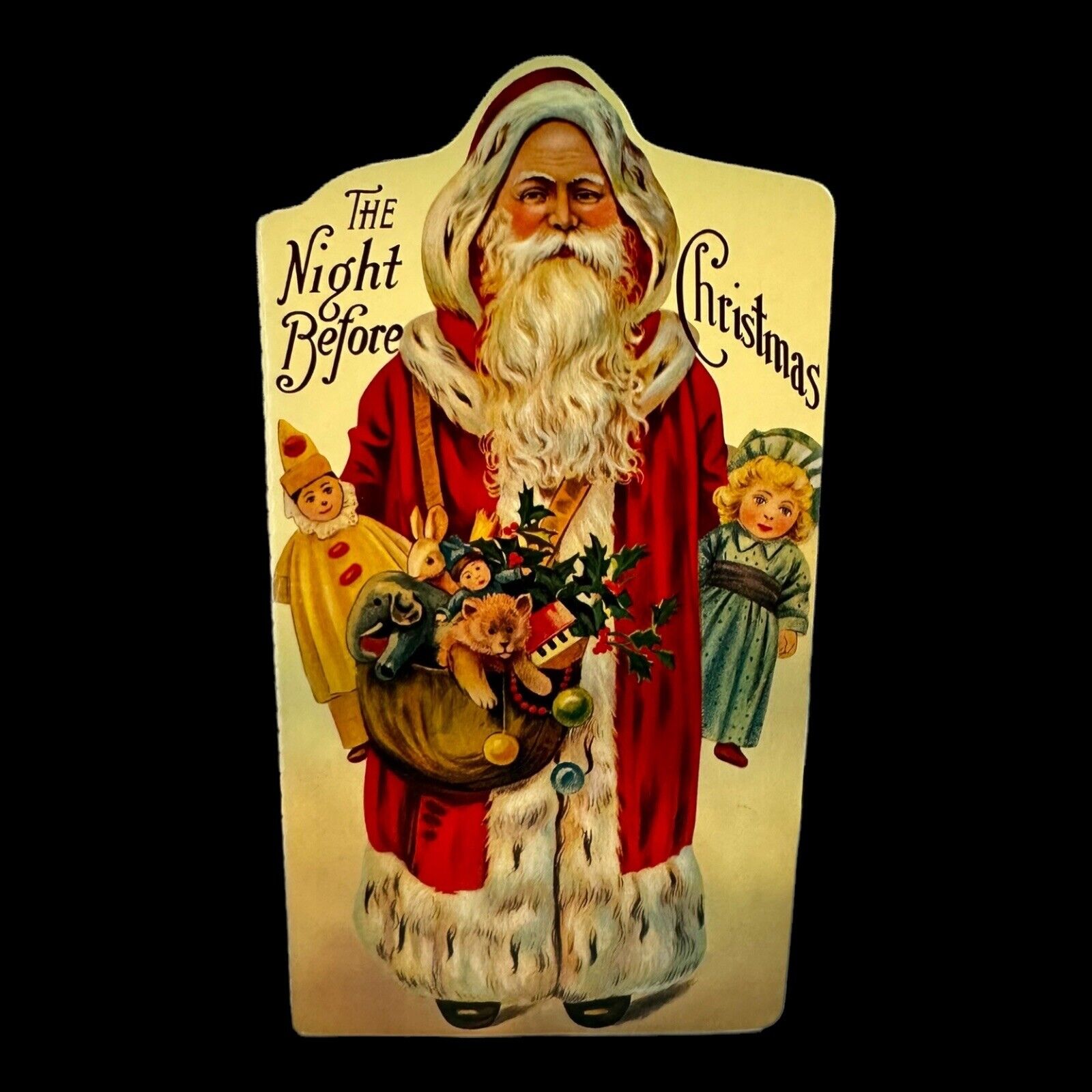 1993 The Night Before Christmas Santa Claus Die Cut Victorian B Shackman Vintage