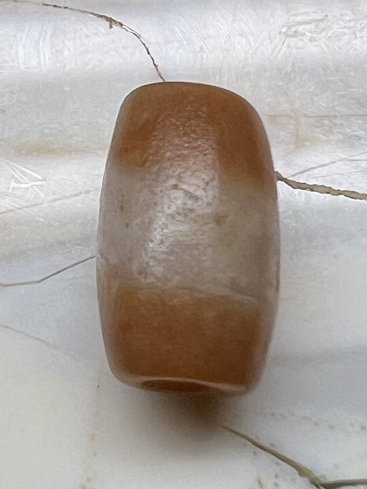 Ancient Natural DZI Bead. 10.6 x 6.4 mm a perfect artifact collectible