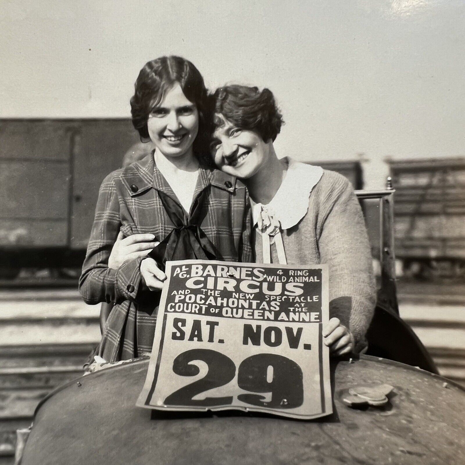 Antique November 19 1924 Photo Al G Barnes Circus Dorothy Daggett Ecton Friend