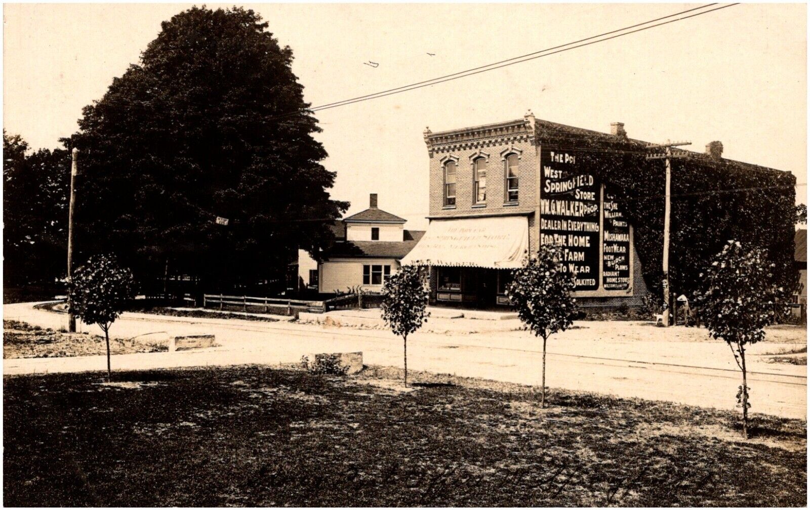 William G. Walker Store in West Springfield Pennsylvania PA 1910s RPPC Photo