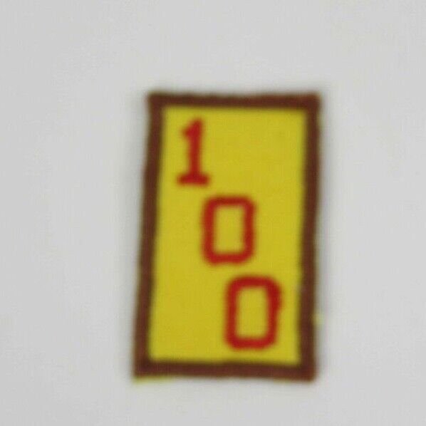 VINTAGE 100 PATCH BSA COLLECTIBLE UNIFORM SHIRT POCKET PATCH BADGE GOOD USED 