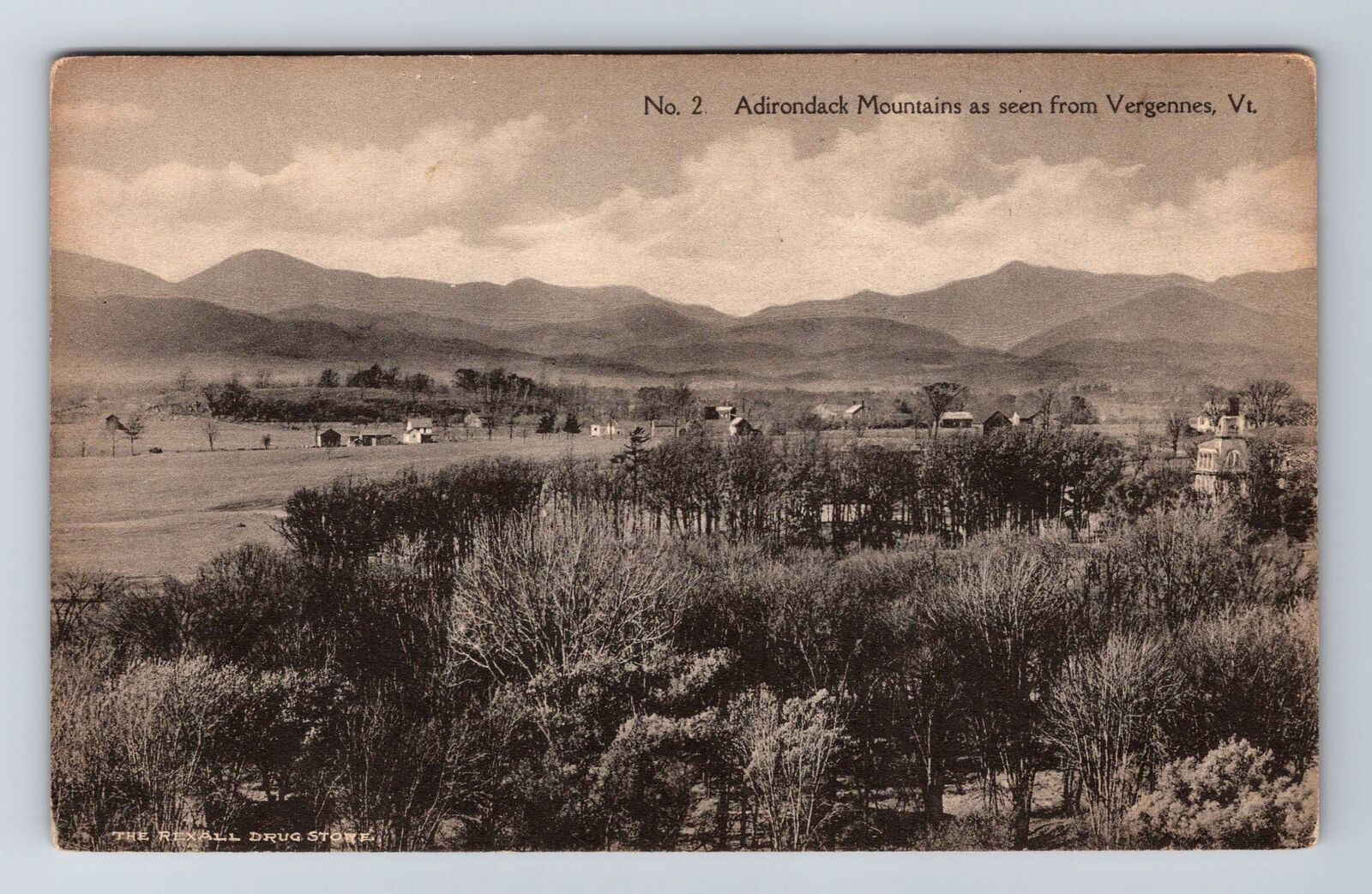 Vergennes VT-Vermont, Adirondack Mountains, Antique, Vintage Postcard