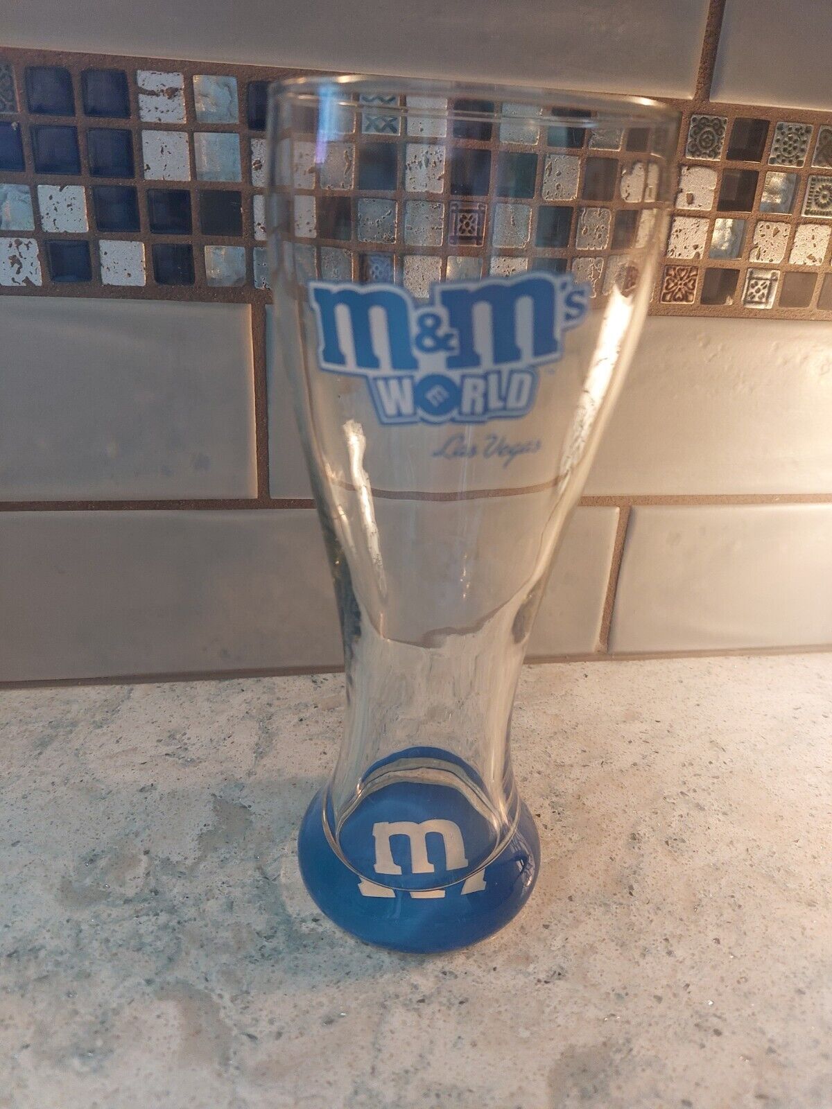 Blue M & M\'s World Las Vegas Collectible  Beer Pilsner Glass