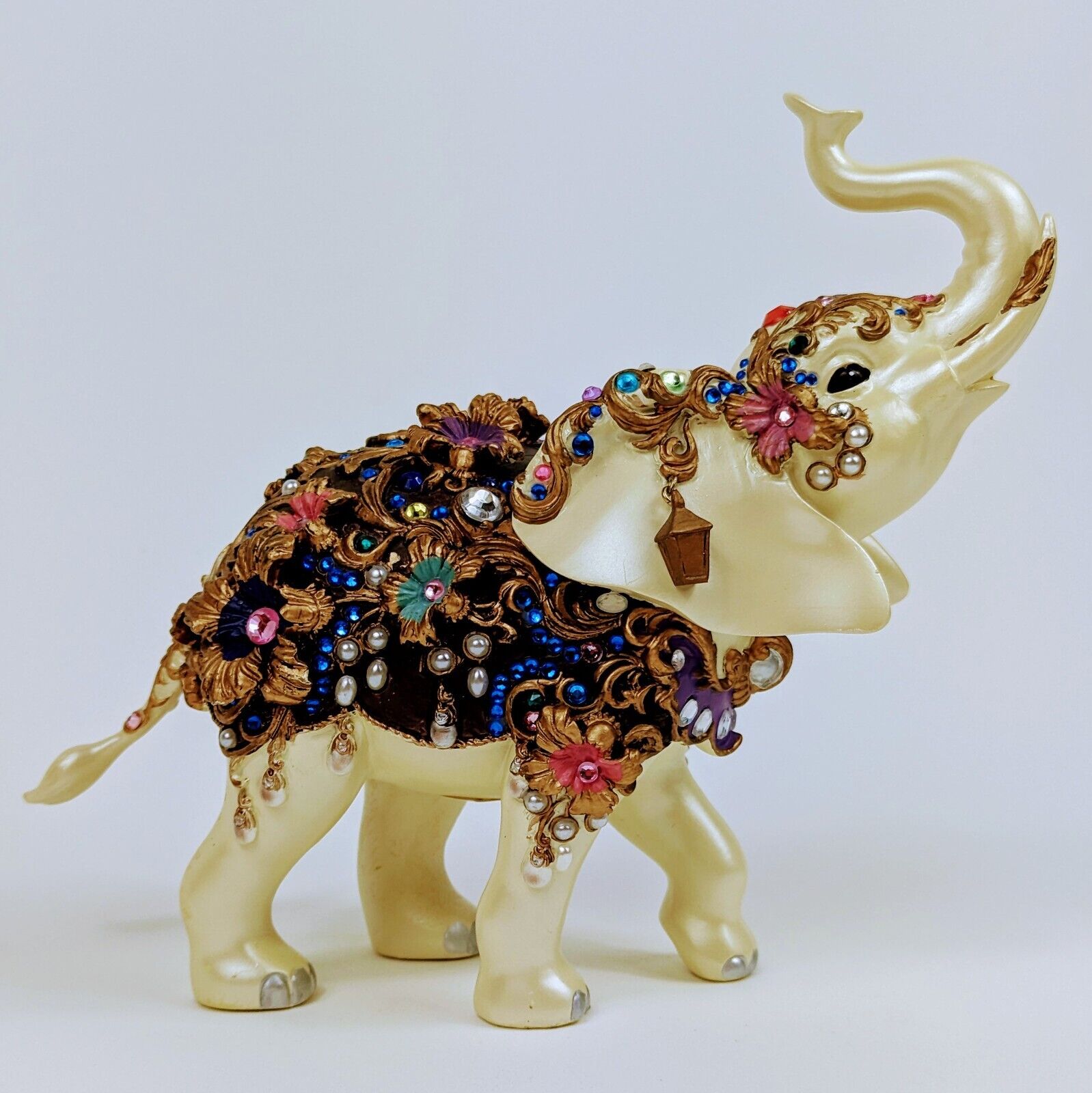 Hamilton Thomas Kinkade Elegant Treasure #3611 Elephant Svenka Crystals Faux Gem
