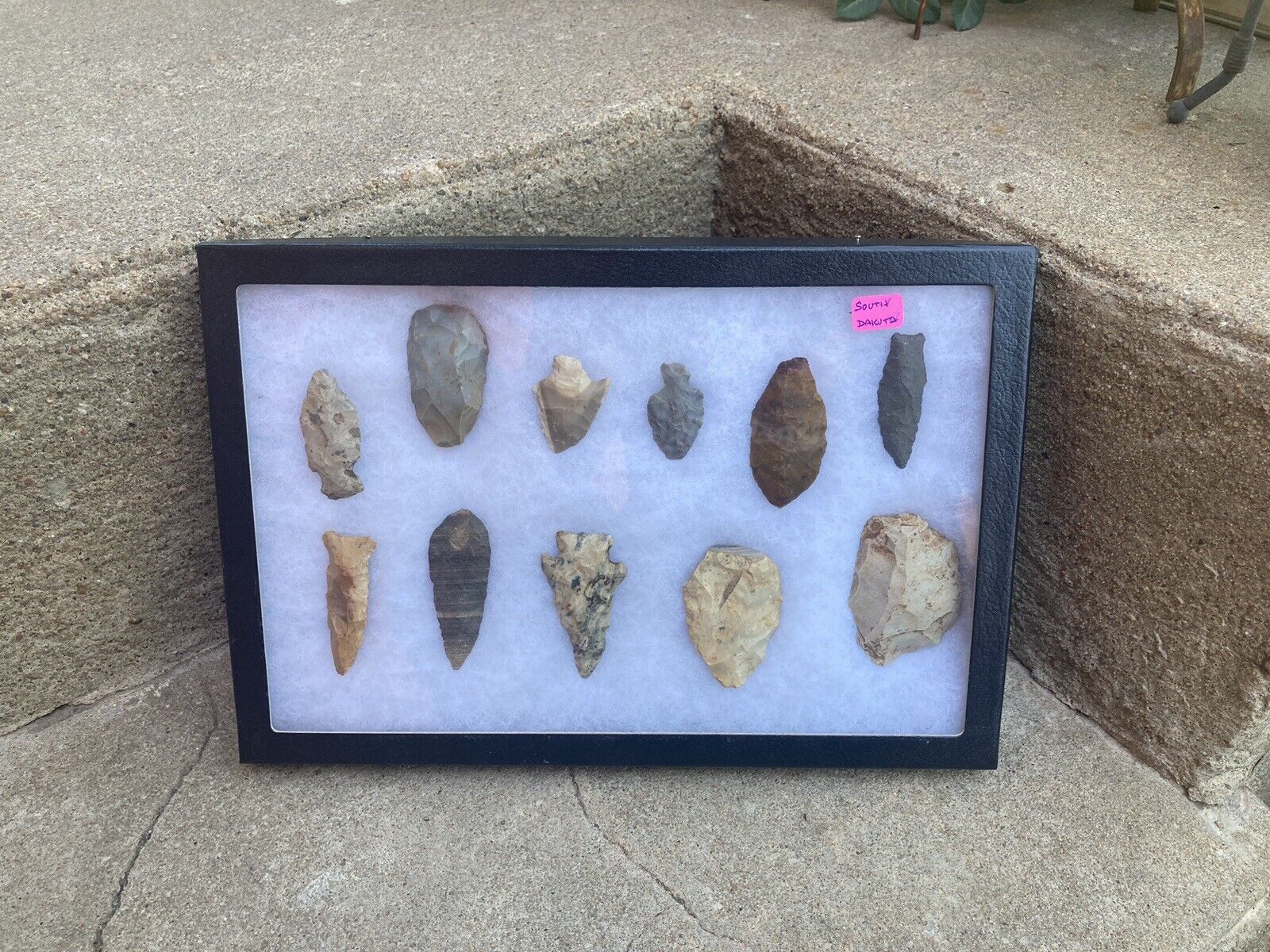 Native American Indian Stone Artifacts Arrowhead Flint Scraper Lot South Dakota