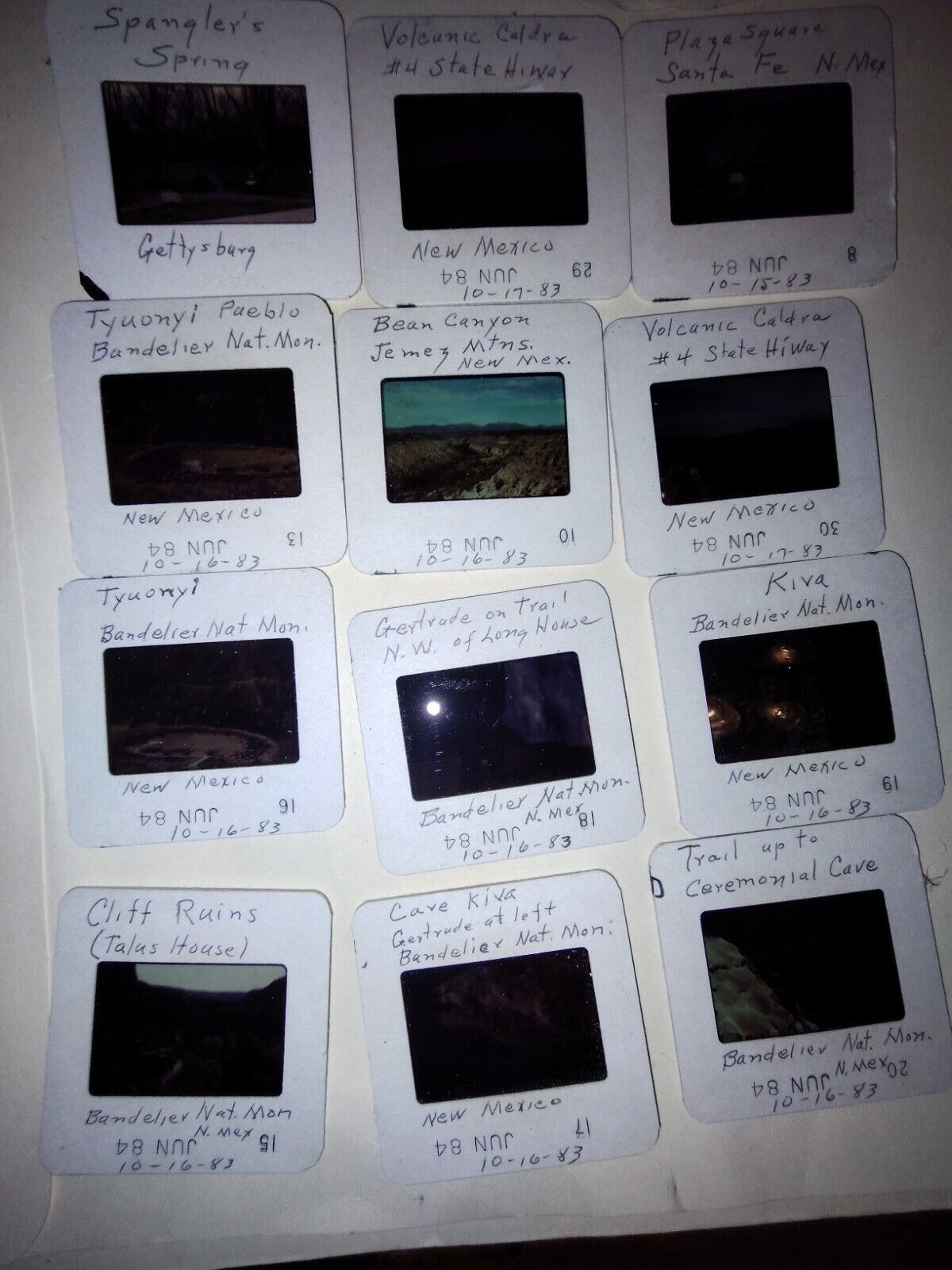 (12) Original 1983 New Mexico 35mm Slides - Mountain Scenes