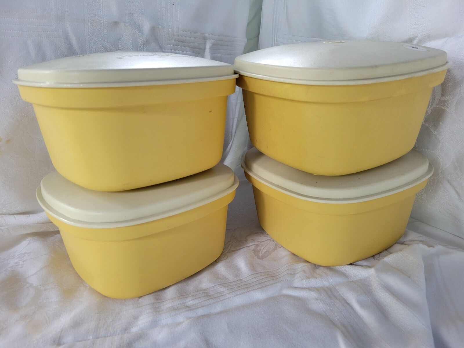 Vintage Tupperware Steamers 4 Steam And Store Harvest Gold