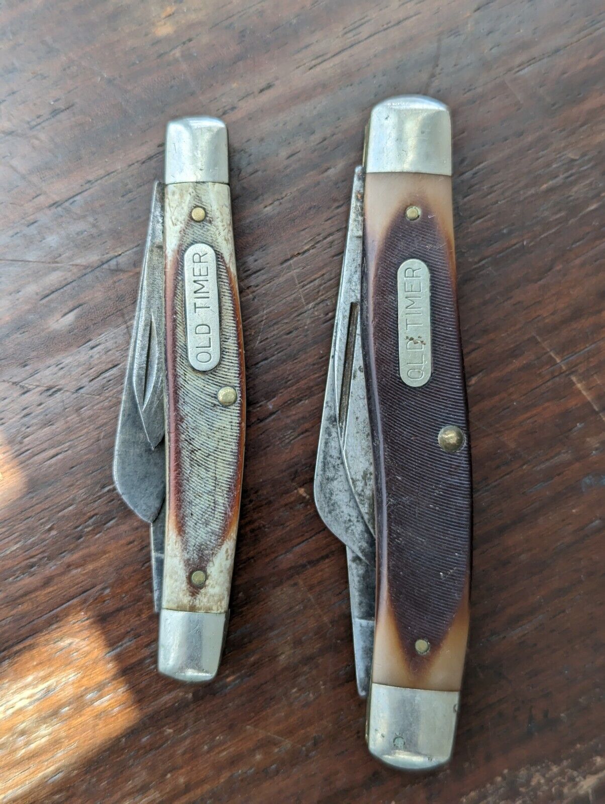 Lot of 2 Fixer Upper Vintage Schrade Old Timer Knife 180T &