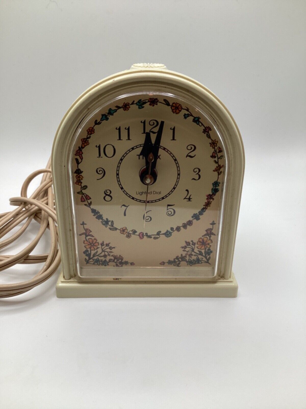 Mid Century ~TIMEX~ Lighted Dial Bedroom Clock~Analog Works Beautifully