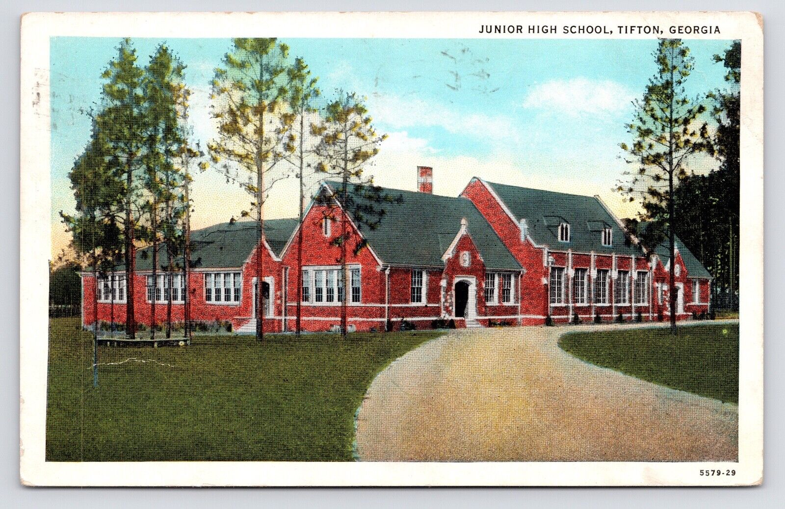 c1920s Junior High Middle School Exterior Tifton Georgia GA Vintage PC Postcard