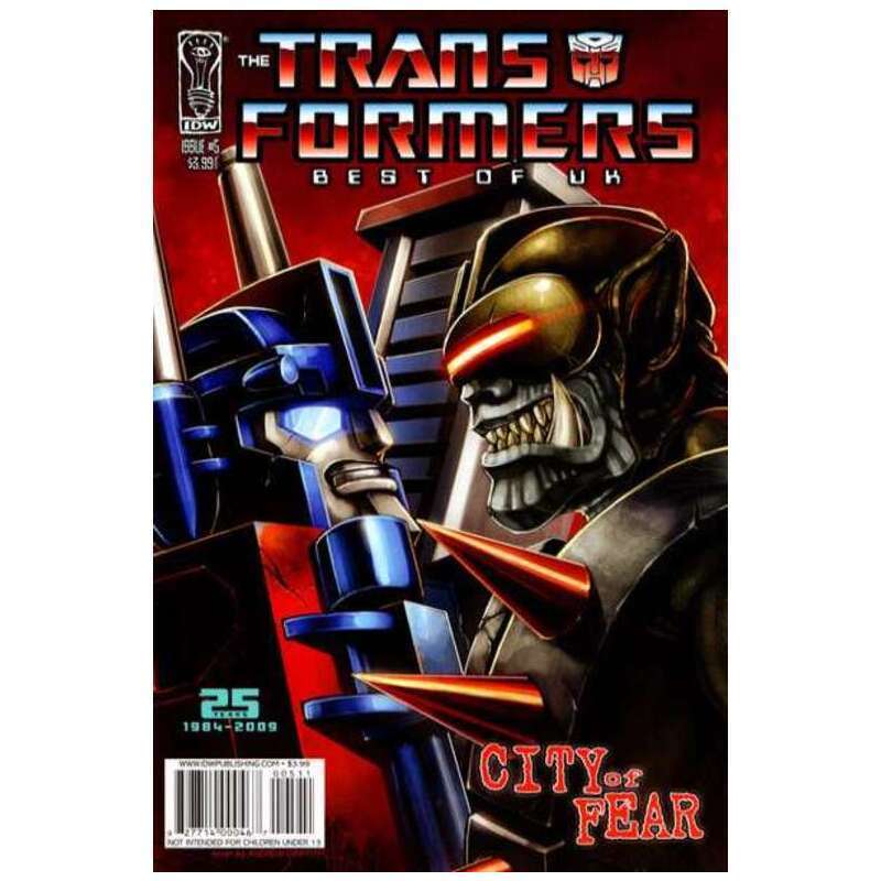 Transformers: Best of UK: City of Fear #5 in Near Mint condition. IDW comics [f