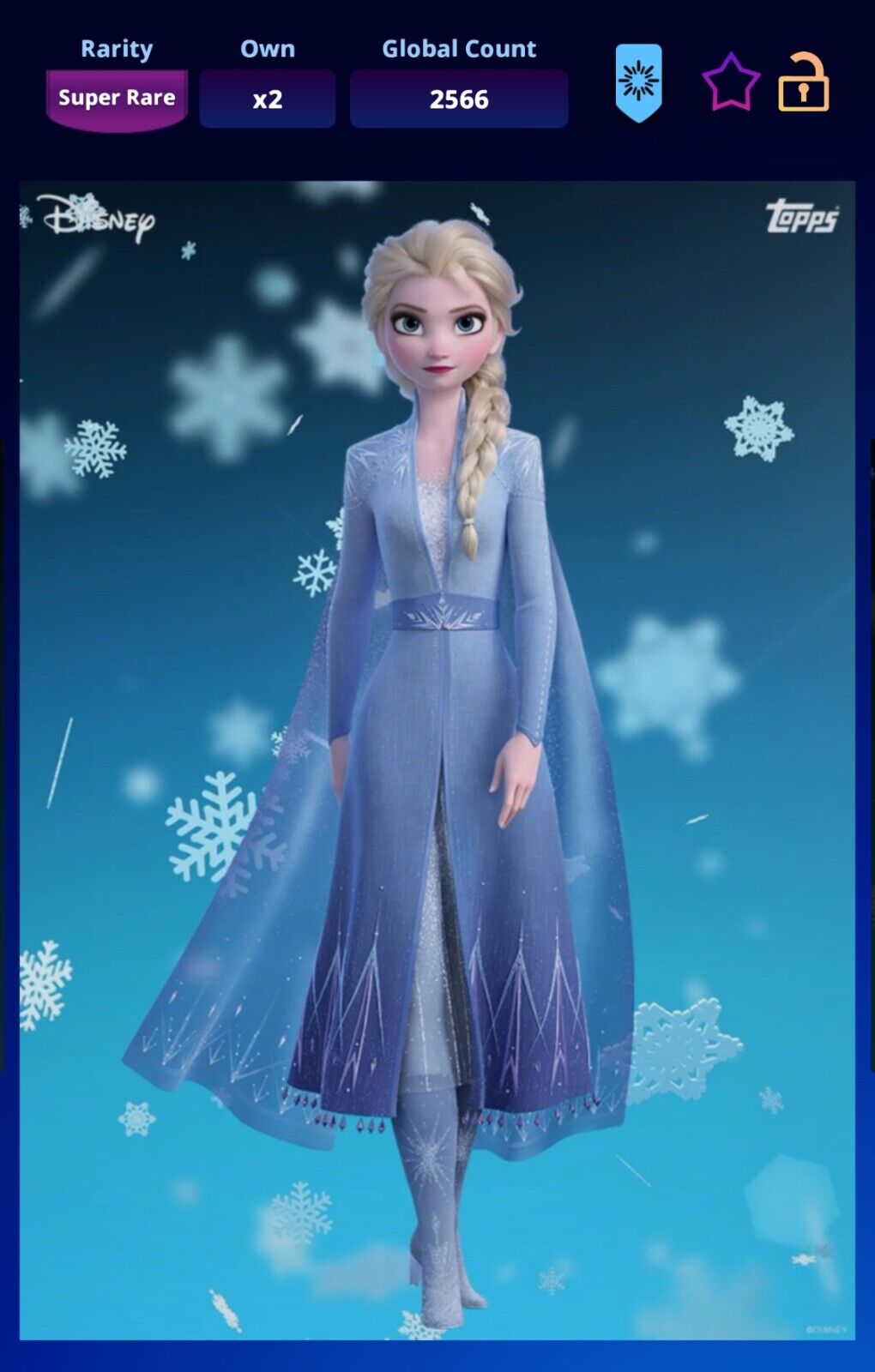 Topps Disney Collect Digital Card 2020 Frozen 2 Character Motion ELSA