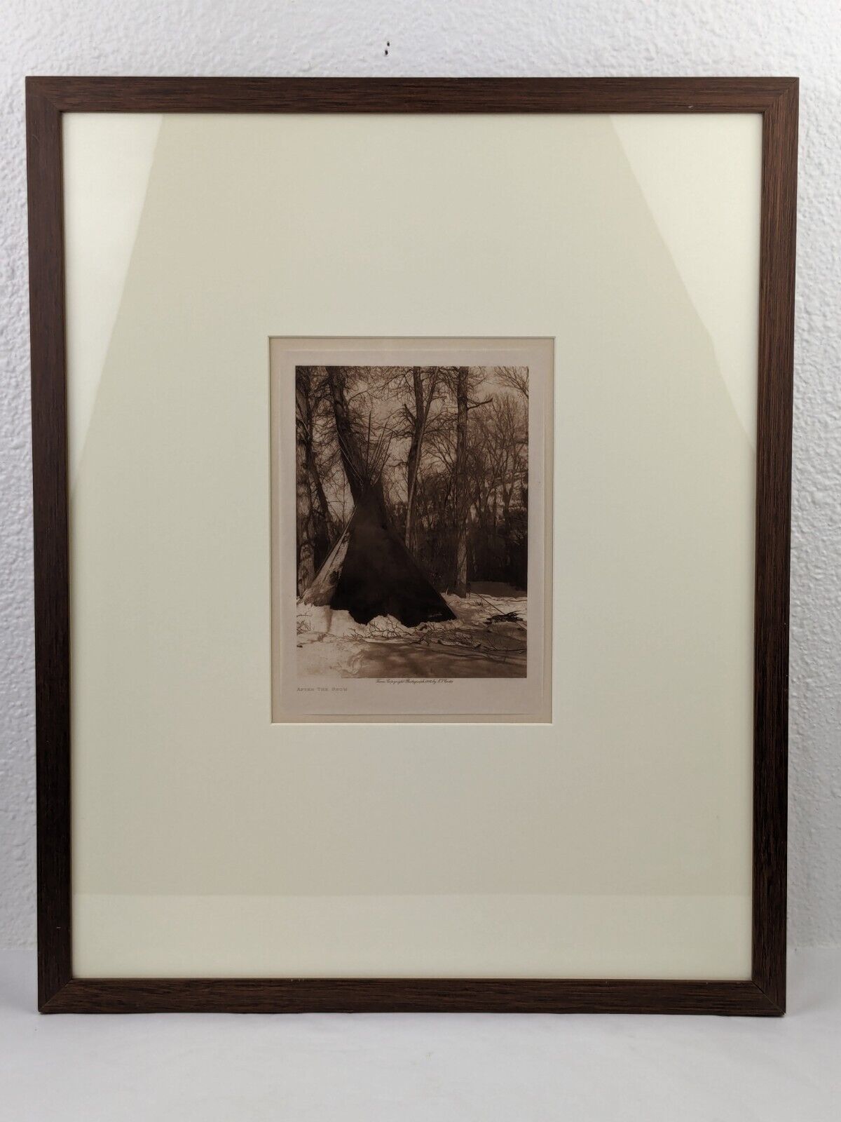 Vtg 1908 Original Photogravure - After The Snow - Edward Curtis - 5 1/2 x 7 1/2