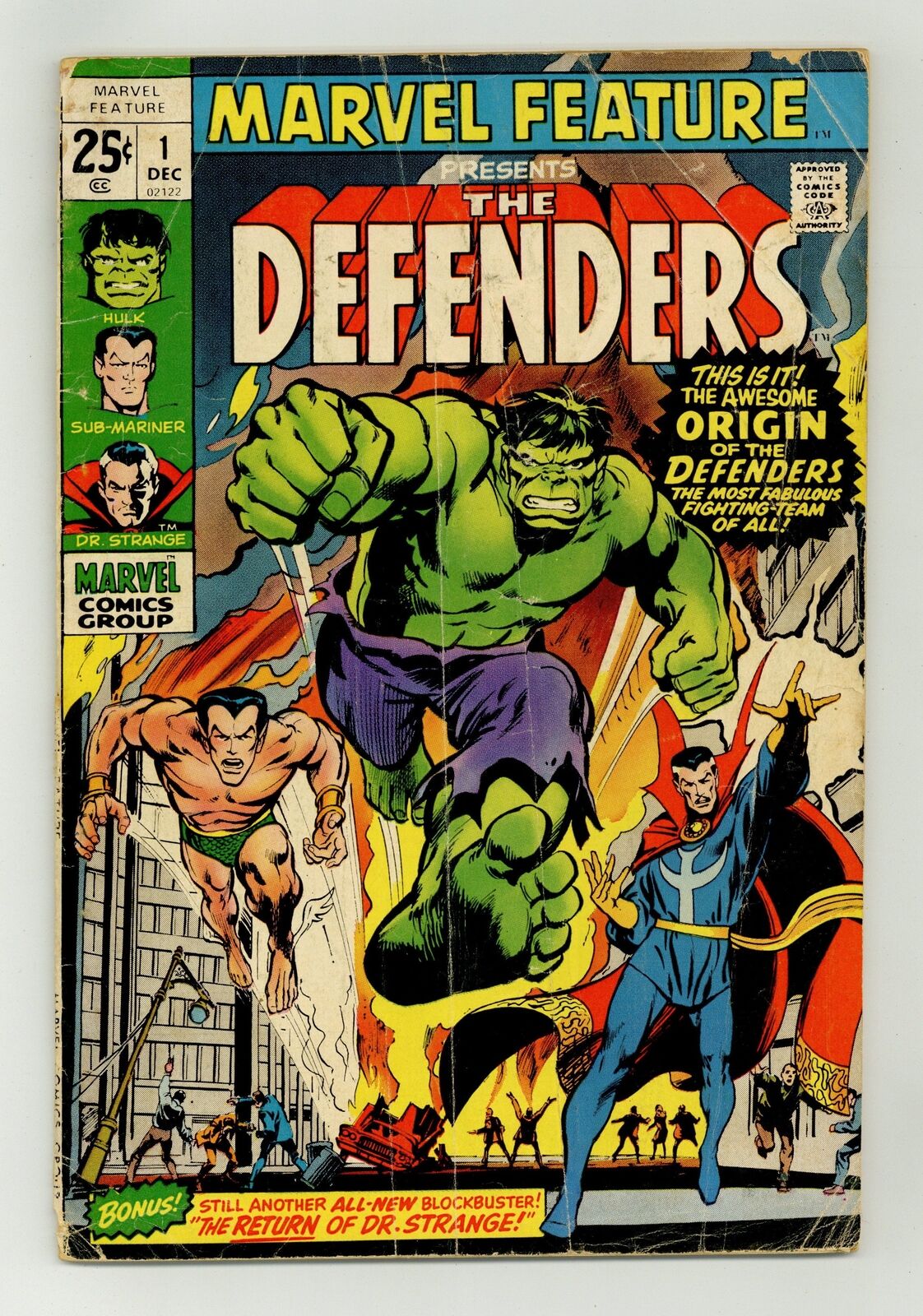 Marvel Feature #1 GD- 1.8 1971 1st app. and origin Defenders